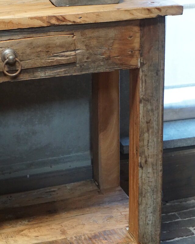 Rene Houtman Sidetable | 2 Lades | Oud Hout | H76xB153xD41 cm