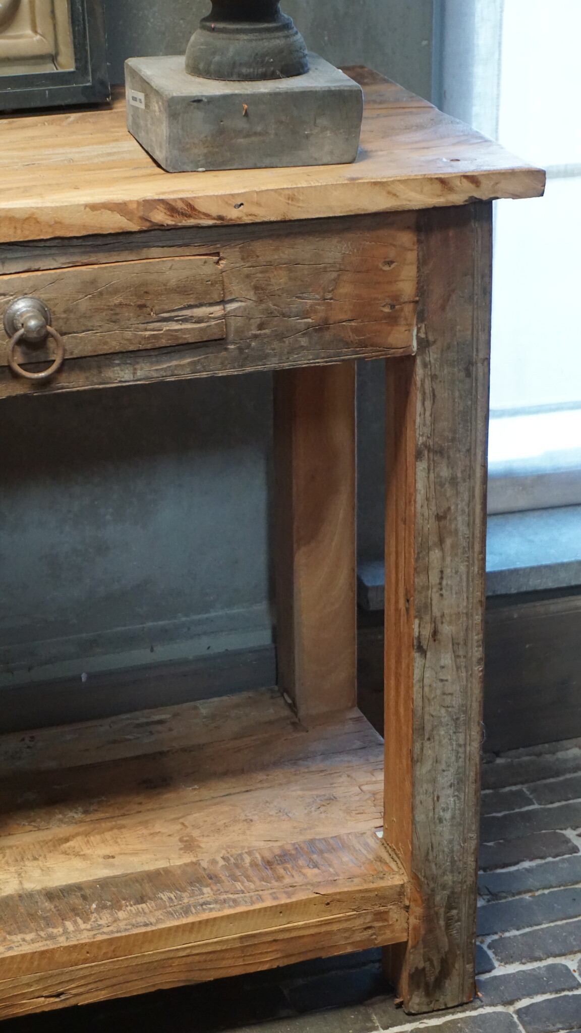 Rene Houtman Sidetable | 2 Lades | Oud Hout | H76xB153xD41 cm