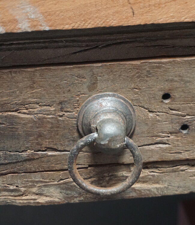 Rene Houtman Sidetable | 2 Lades | Oud Hout | H76xB153xD41 cm