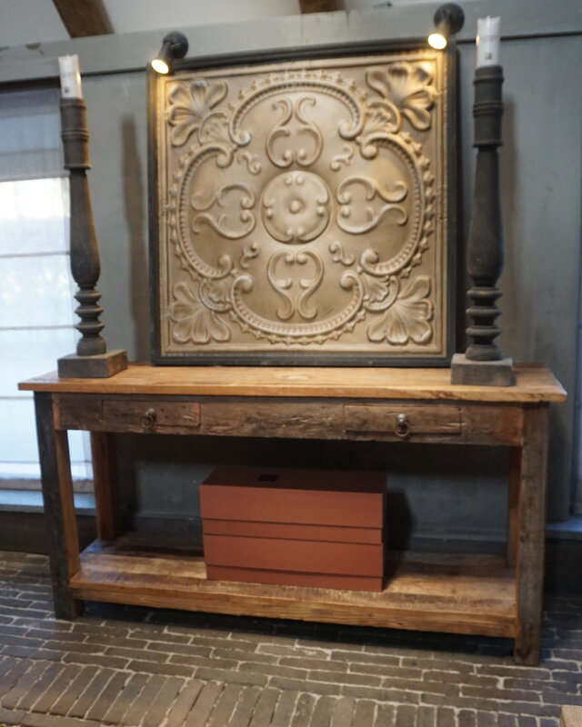 Rene Houtman Sidetable | 2 Lades | Oud Hout | H76xB153xD41 cm