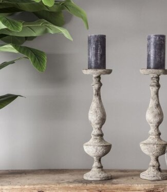 Be-Uniq Houten Kandelaar Lois | Earth Finish | H59 cm