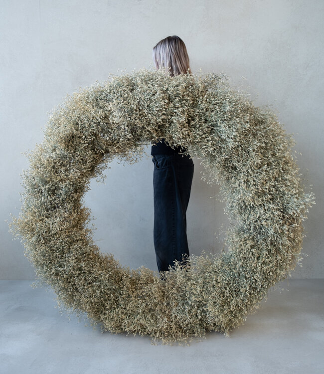 Rene Houtman Bonsai Krans | Groen/Crème | D150 cm