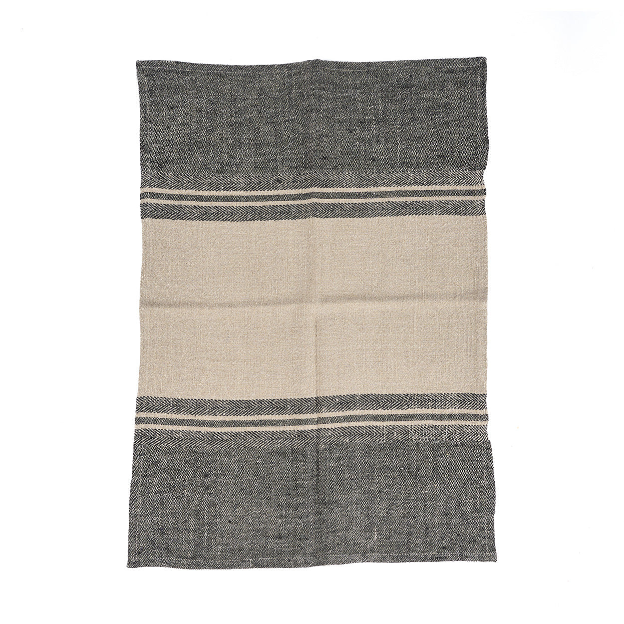 Bazar Bizar Antwerp The Linen Dash keukendoek - naturel zwart - 50x70