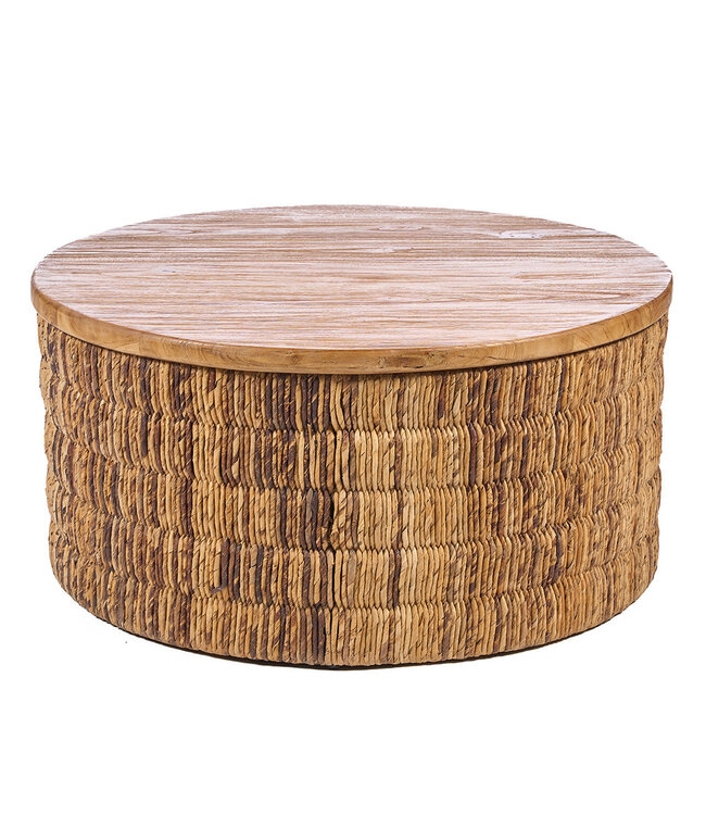 Bazar Bizar Antwerp Abaca ronde naturel Magani salontafel - naturel