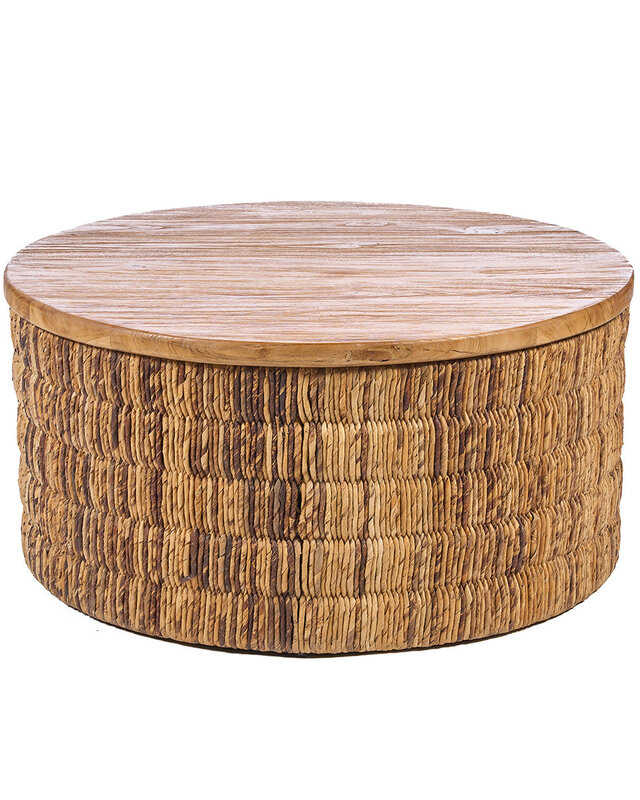 Bazar Bizar Antwerp Abaca ronde naturel Magani salontafel - naturel