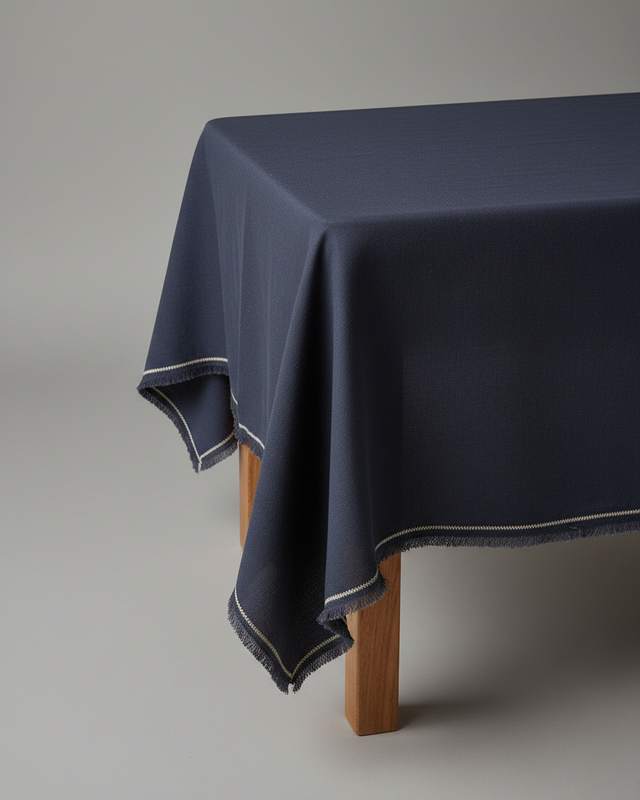 Bazar Bizar Antwerp Toscaanse tafelkleed - zwart/naturel - 150x250