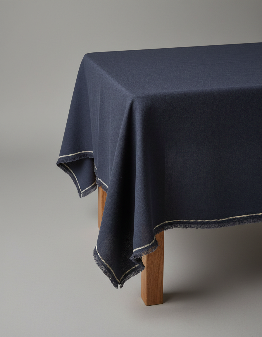 Bazar Bizar Antwerp Toscaanse tafelkleed - zwart/naturel - 150x250
