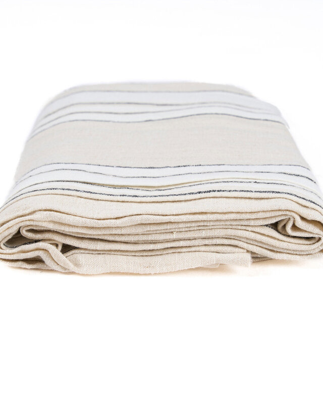 Bazar Bizar Antwerp Het Provence-tafelkleed - Naturel Zwart Wit - 150x250