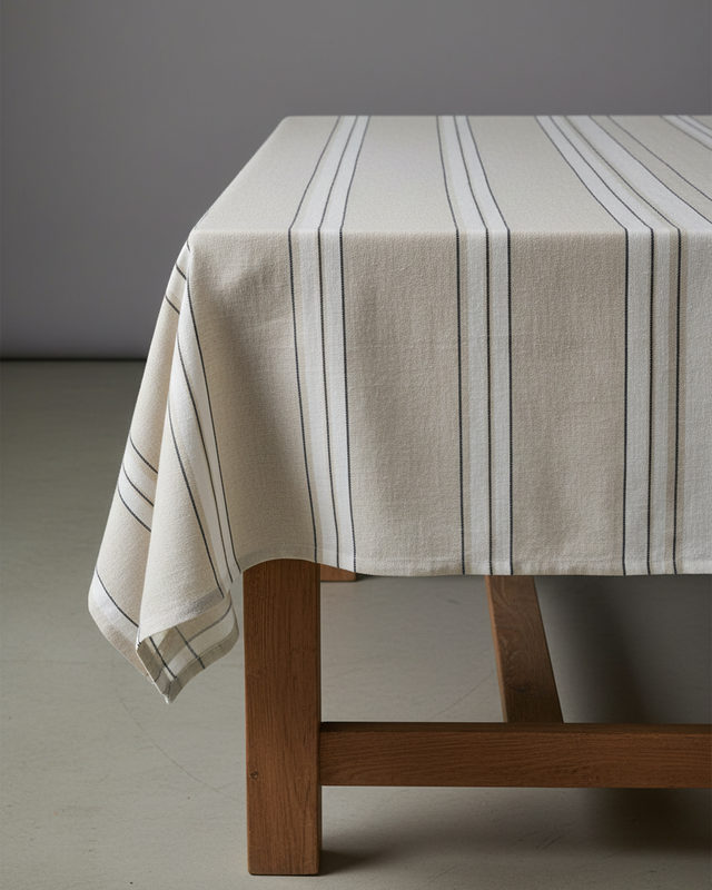 Bazar Bizar Antwerp Het Provence-tafelkleed - Naturel Zwart Wit - 150x250