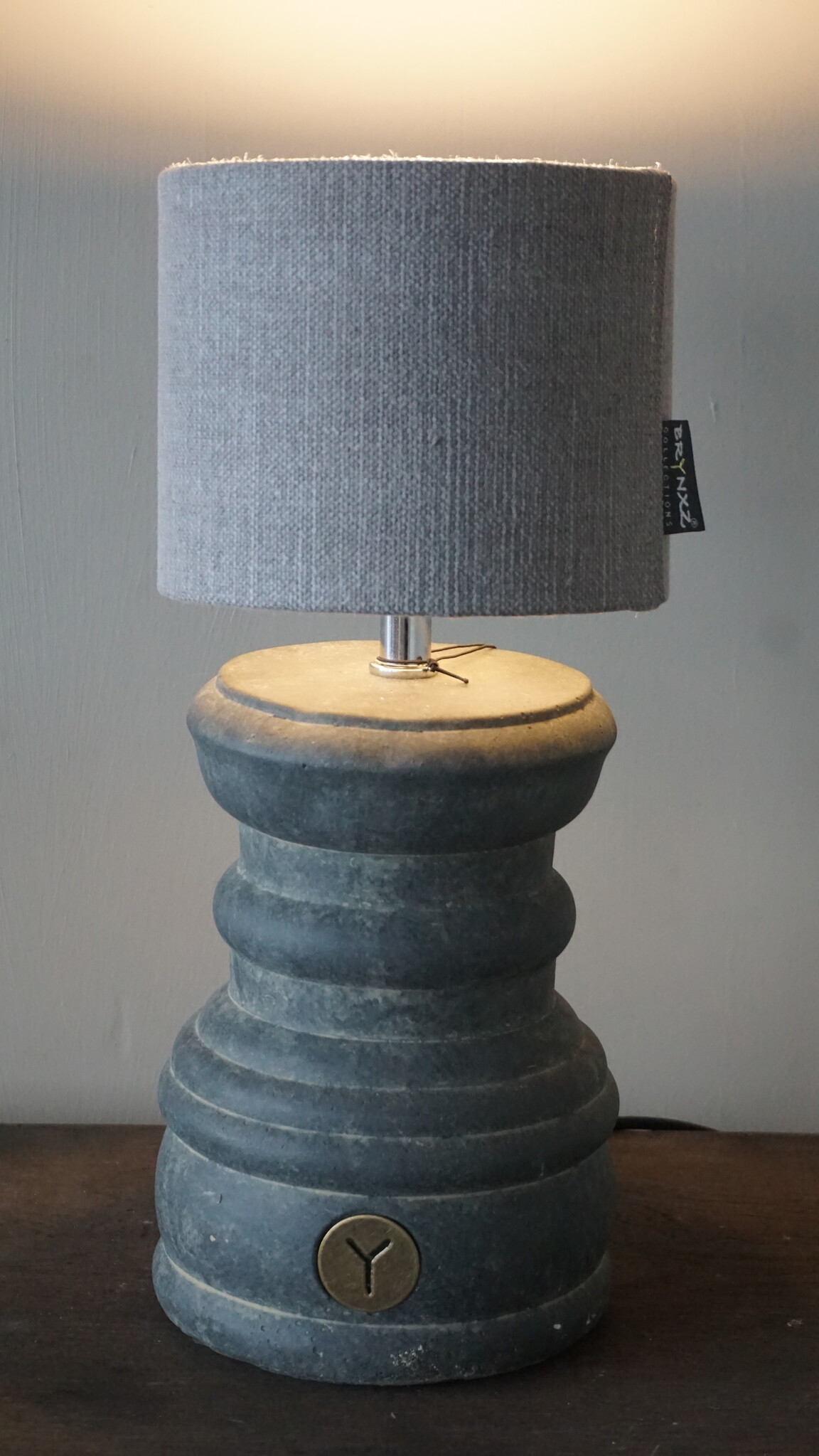 Brynxz Lampenkap | Cilinder | Stone | H12 x D15 cm