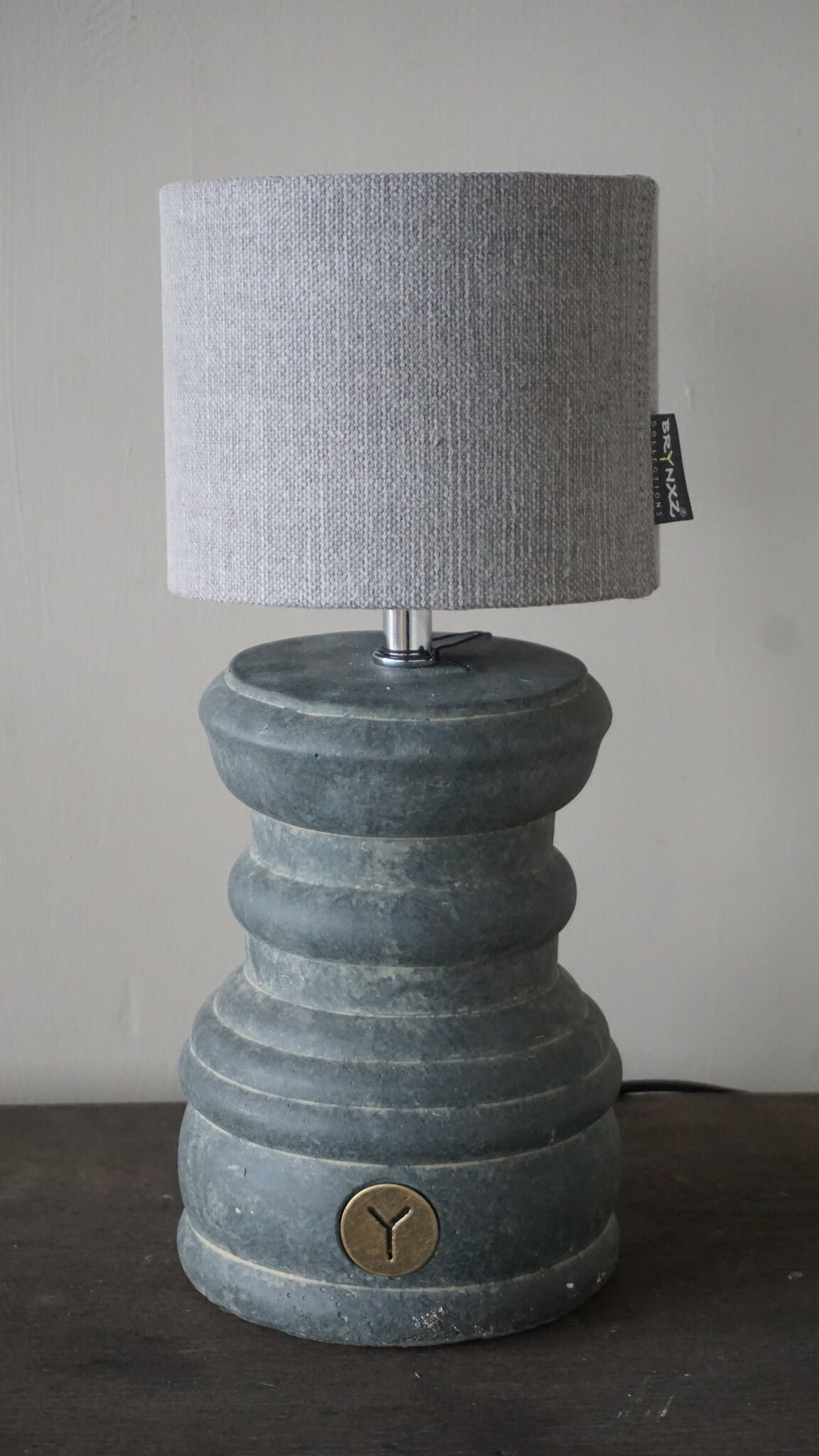 Brynxz Lampenkap | Cilinder | Stone | H12 x D15 cm