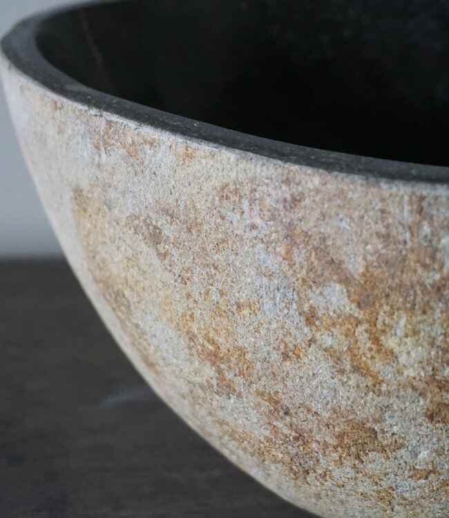 Rene Houtman Kleine Stenen Waskom + Spoelgat | H13 x B26,5 x D22 cm