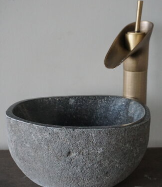 Rene Houtman Kleine Stenen Waskom + Spoelgat | H13,5 x B25 x D20 cm