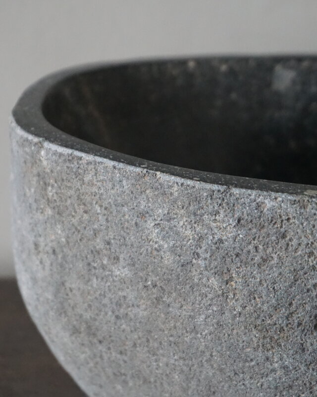 Rene Houtman Kleine Stenen Waskom + Spoelgat | H13,5 x B25 x D20 cm