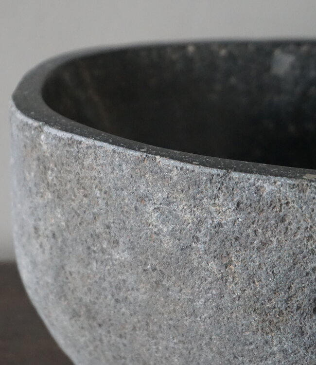 Rene Houtman Kleine Stenen Waskom + Spoelgat | H13,5 x B25 x D20 cm