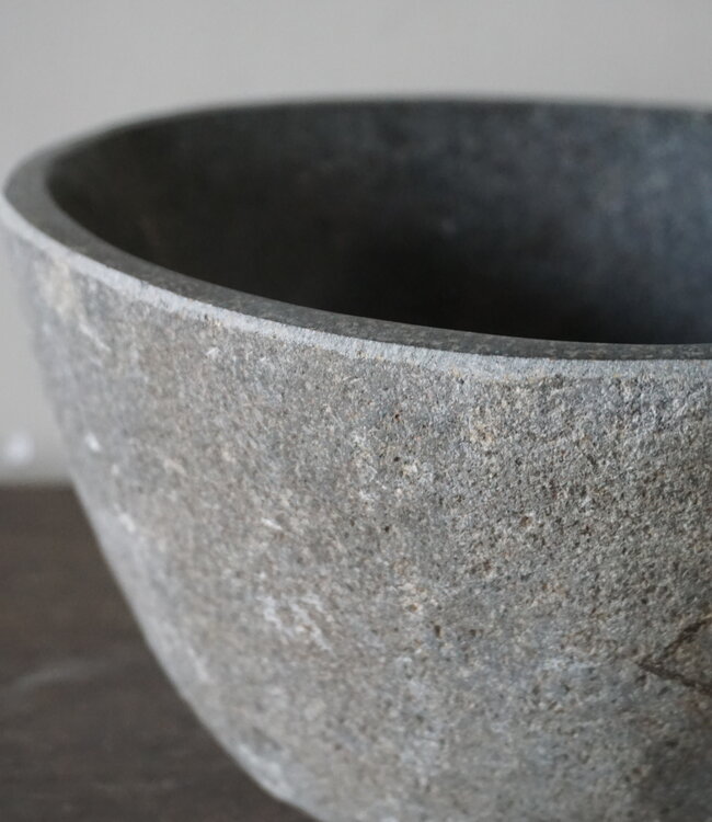 Rene Houtman Kleine Stenen Waskom + Spoelgat | H12,5 x B24 x D20 cm