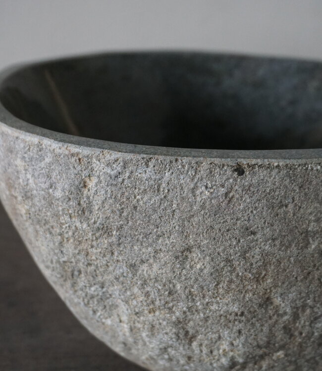 Rene Houtman Kleine Stenen Waskom + Spoelgat | H13,5 x B30 x D20 cm