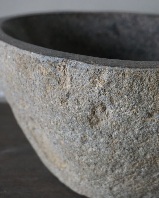 Rene Houtman Kleine Stenen Waskom + Spoelgat | H13 x B26 x D20 cm