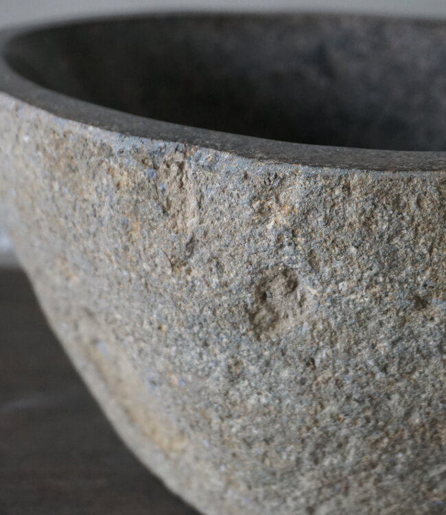 Rene Houtman Kleine Stenen Waskom + Spoelgat | H13 x B26 x D20 cm