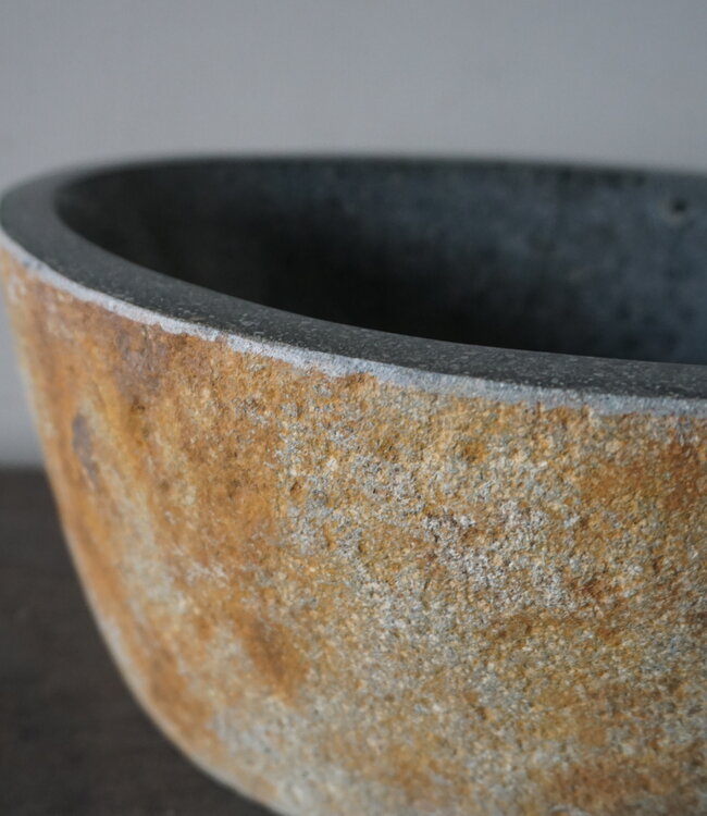 Rene Houtman Kleine Stenen Waskom + Spoelgat | H13 x B26 x D21 cm