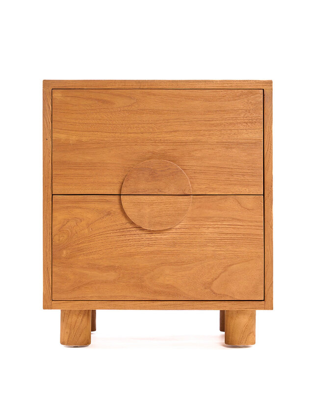 Bazar Bizar Antwerp Het Eclipse nachtkastje - naturel - 40x58x50