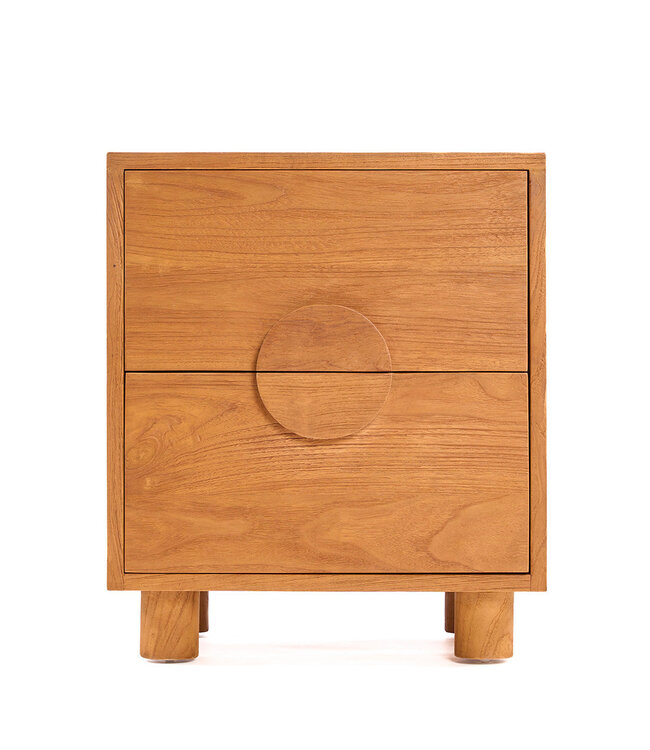 Bazar Bizar Antwerp Het Eclipse nachtkastje - naturel - 40x58x50