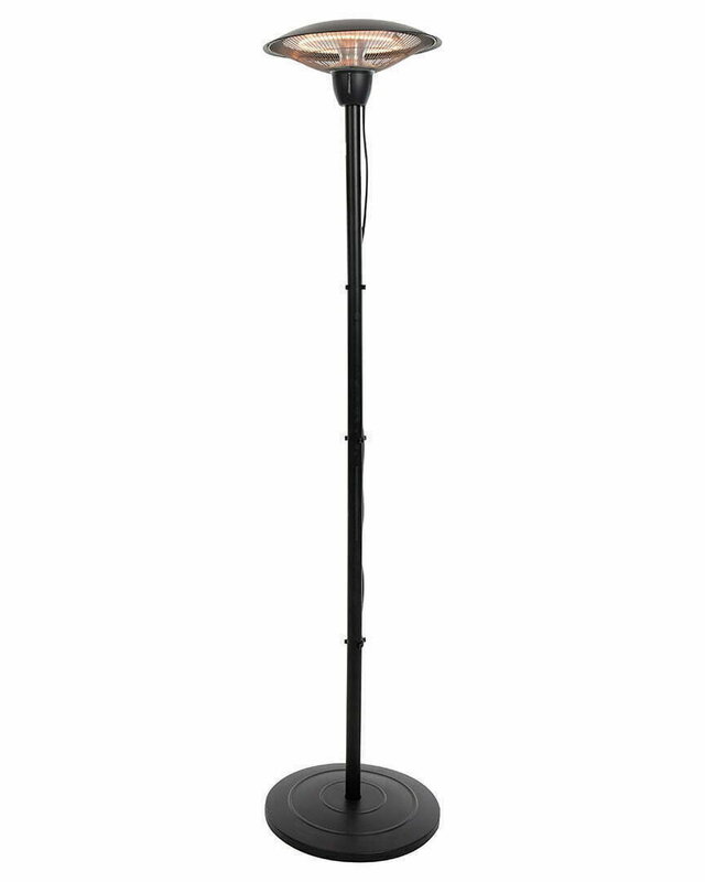 SUNRED Terrasverwarmer Barcelona Helder staand zwart 1500 watt
