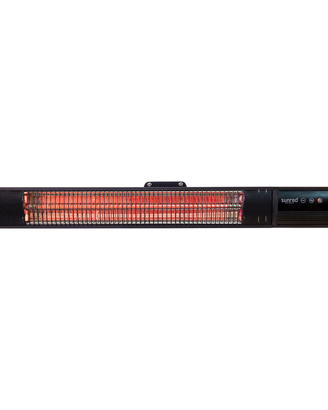 SUNRED Terrasverwarmer Donker wandmodel zwart 2500 watt
