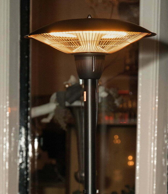 SUNRED Terrasverwarmer Barcelona Helder staand zwart 1500 watt