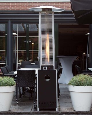 SUNRED Terrasverwarmer Gasvlambrander zwart 12.000 watt