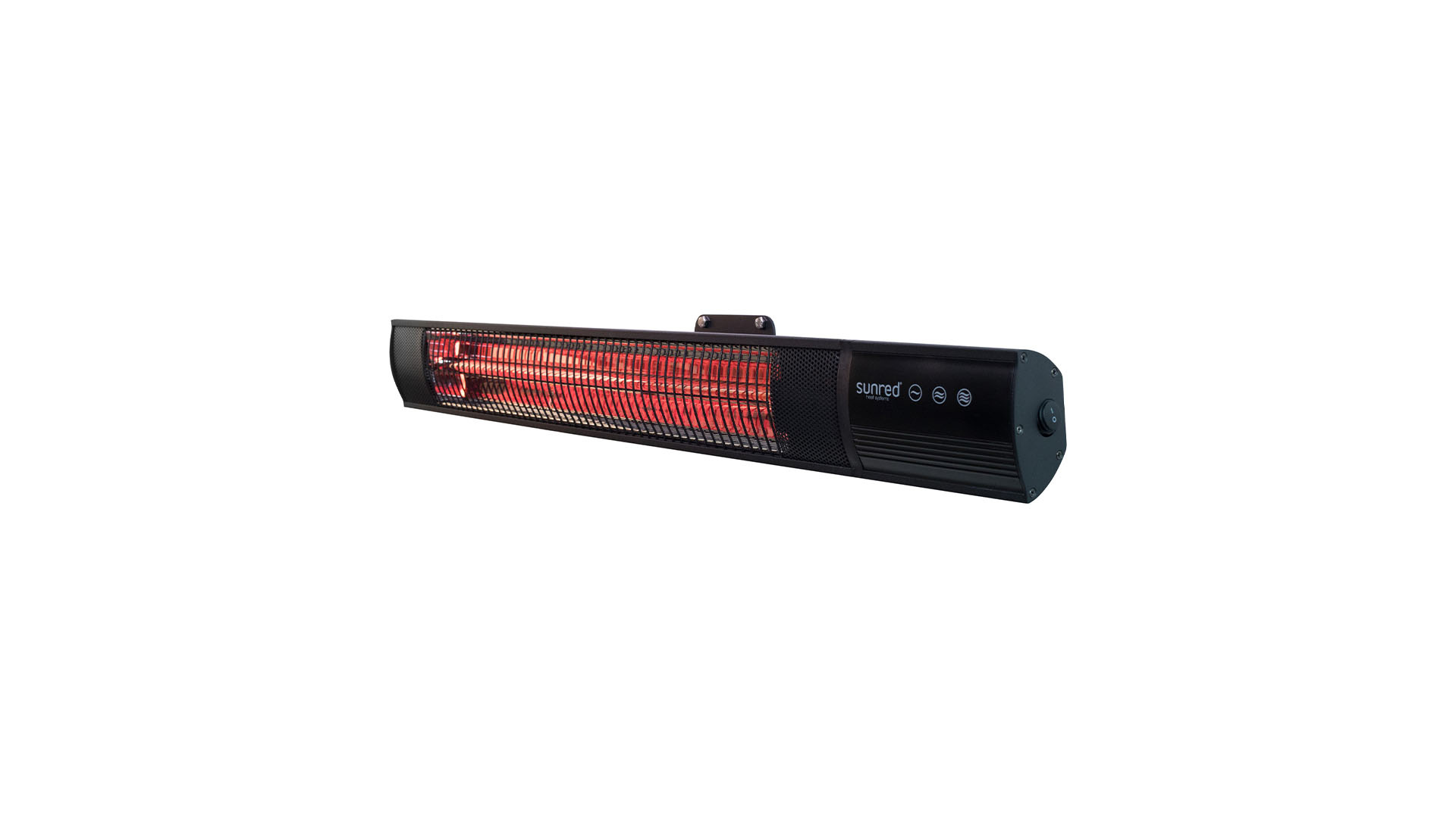 SUNRED Terrasverwarmer Donker wandmodel zwart 2500 watt