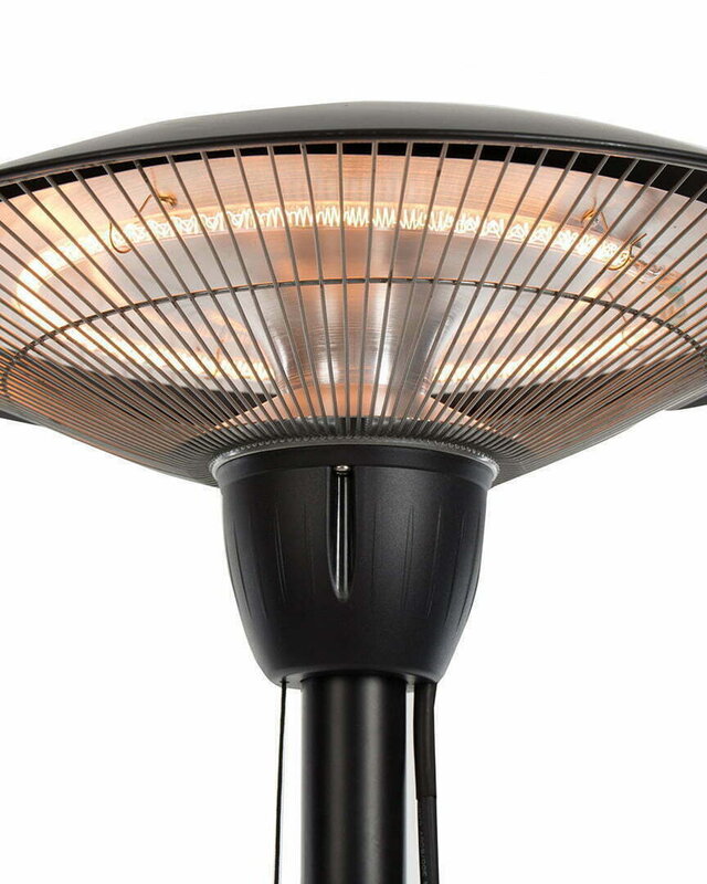 SUNRED Terrasverwarmer Barcelona Helder staand zwart 1500 watt