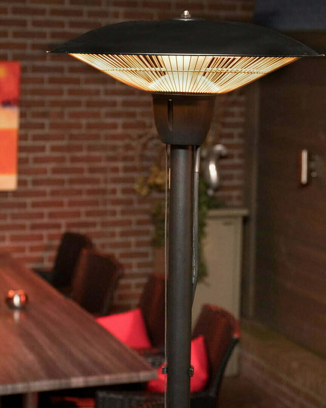SUNRED Terrasverwarmer Barcelona Helder staand zwart 1500 watt