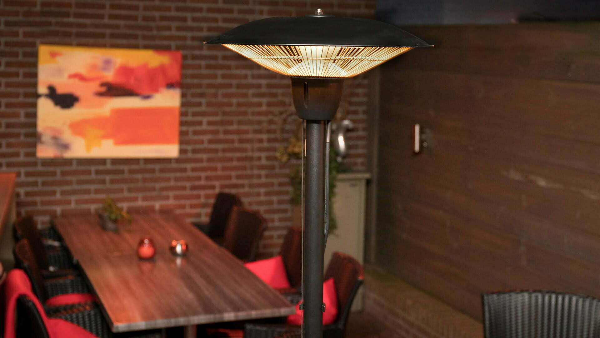 SUNRED Terrasverwarmer Barcelona Helder staand zwart 1500 watt