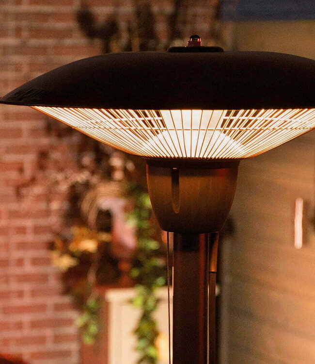 SUNRED Terrasverwarmer Barcelona Helder staand zwart 1500 watt