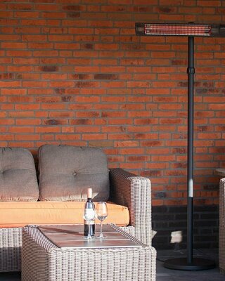 SUNRED Terrasverwarmer Donker staand zwart 2500 watt