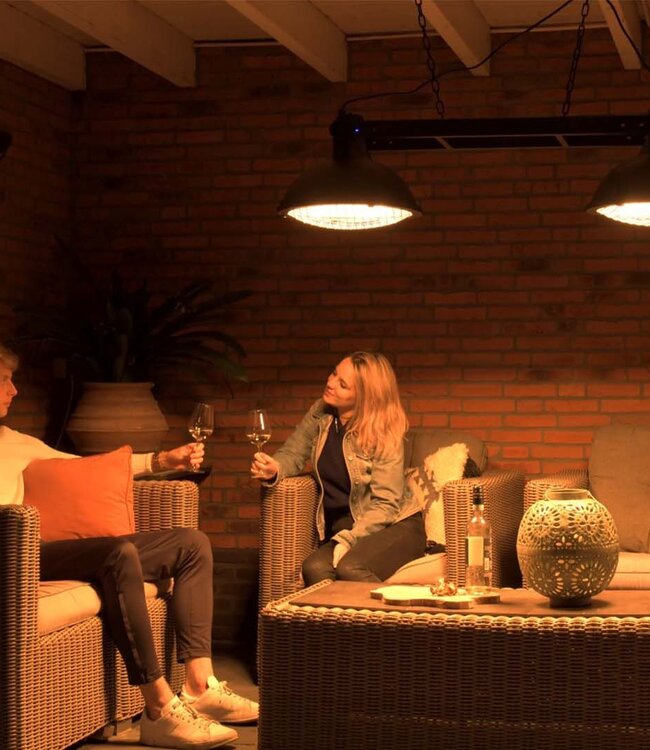 SUNRED Indus Bright hangend zwart 3000 watt