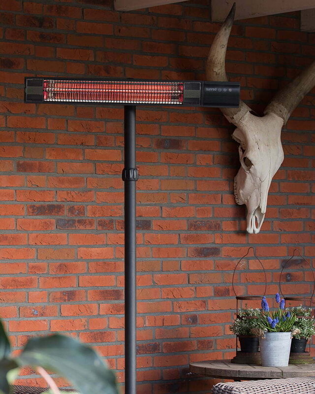 SUNRED Terrasverwarmer Donker staand zwart 2500 watt
