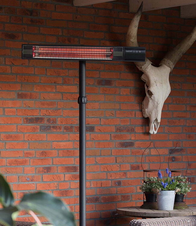 SUNRED Terrasverwarmer Donker staand zwart 2500 watt