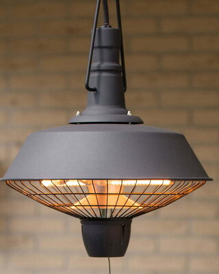 SUNRED Terrasverwarmer Indus Bright hangend zwart 2100 watt