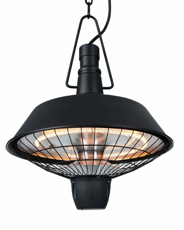 SUNRED Terrasverwarmer Indus Bright hangend zwart 2100 watt