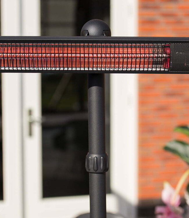 SUNRED Terrasverwarmer Donker staand zwart 2500 watt