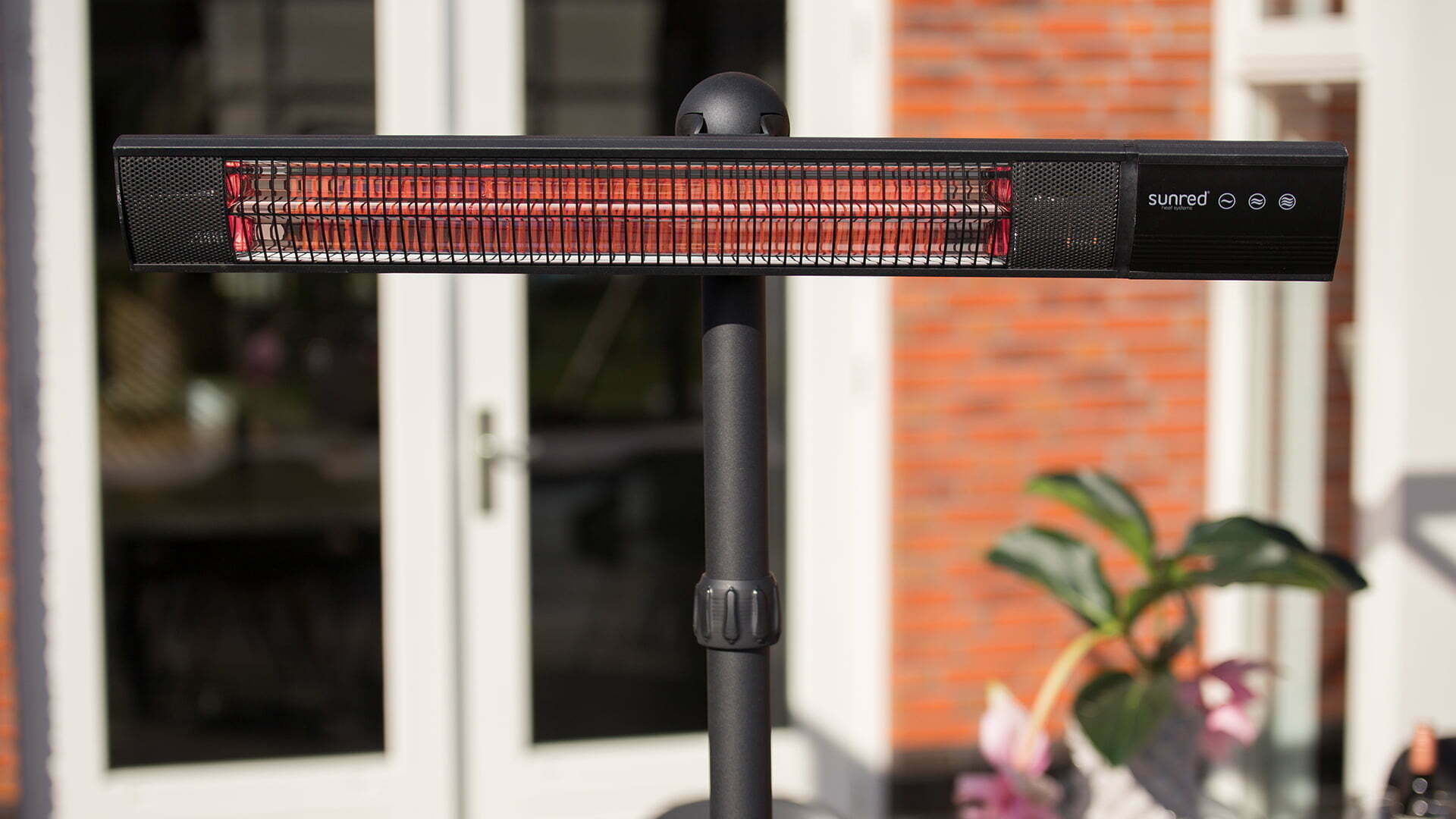 SUNRED Terrasverwarmer Donker staand zwart 2500 watt