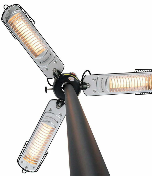 SUNRED Terrasverwarmer Bright parasol zwart 2000 watt