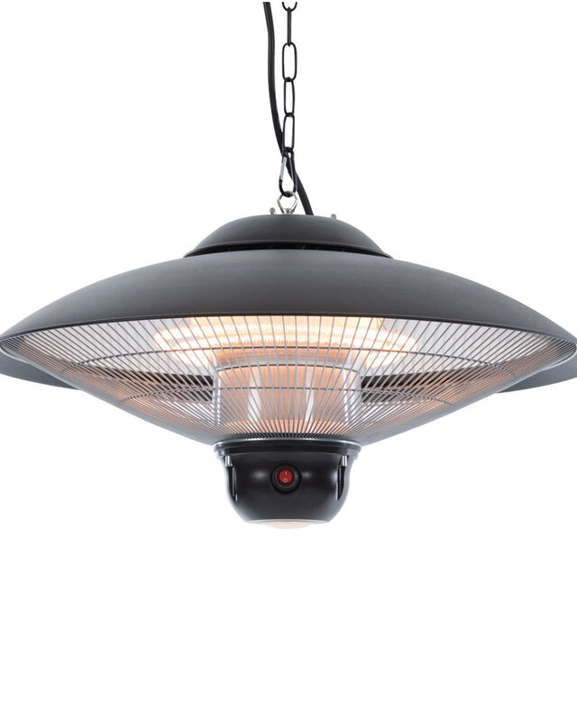 SUNRED Terrasverwarmer Sirius Helder Hangend Zwart 2100 Watt