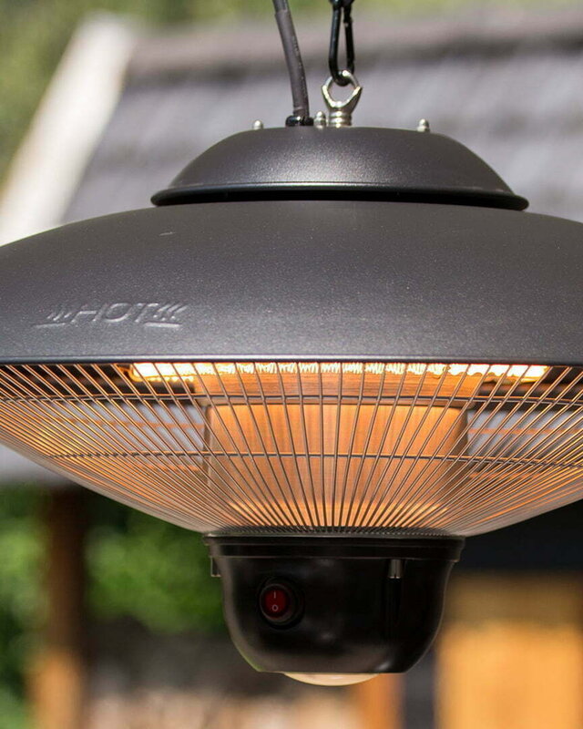 SUNRED Terrasverwarmer Sirius Helder Hangend Zwart 2100 Watt