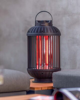 SUNRED Terrasverwarmer Indox Donker Tafelmodel Zwart 1200 Watt