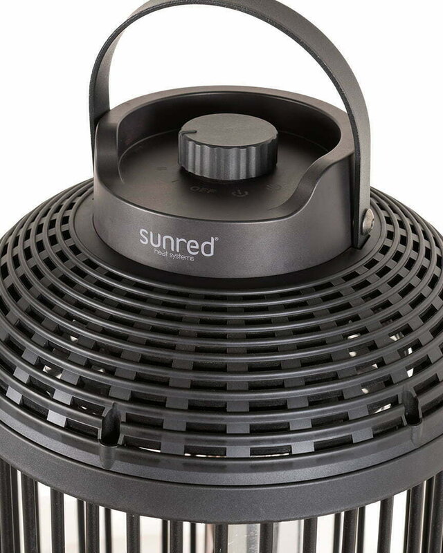 SUNRED Terrasverwarmer Indox Donker Tafelmodel Zwart 1200 Watt
