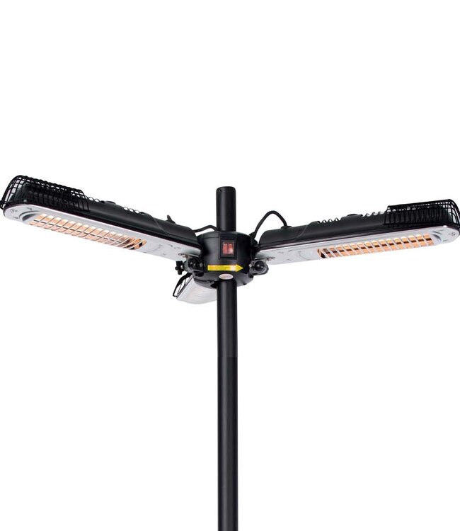 SUNRED Terrasverwarmer Bright parasol zwart 2000 watt