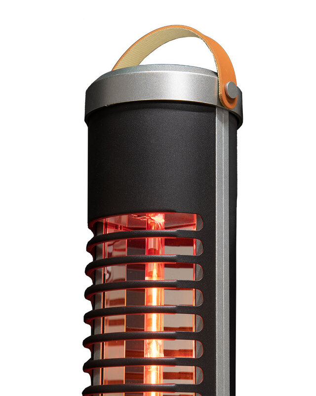 SUNRED Terrasverwarmer Apollo Ultra Slim tafel zwart 1200 watt